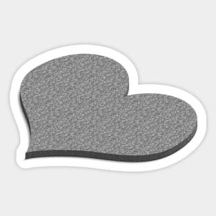 3d Heart of stone Sticker